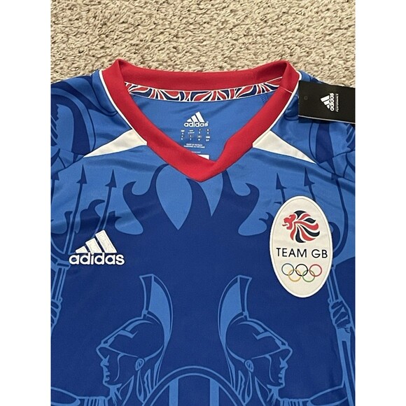 GREAT BRITAIN TEAM GB SOCCER FOOTBALL SHIRT JERSEY ADIDAS MENS SIZE S NWT - Picture 2 of 5